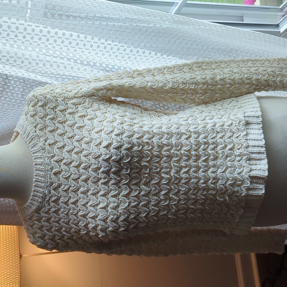 Line & Dot Cream Textured Sweater L - Picture 3 of 13